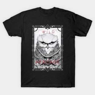 Owl Bird Wild Nature Illustration Line Epic Illustration Line Art T-Shirt